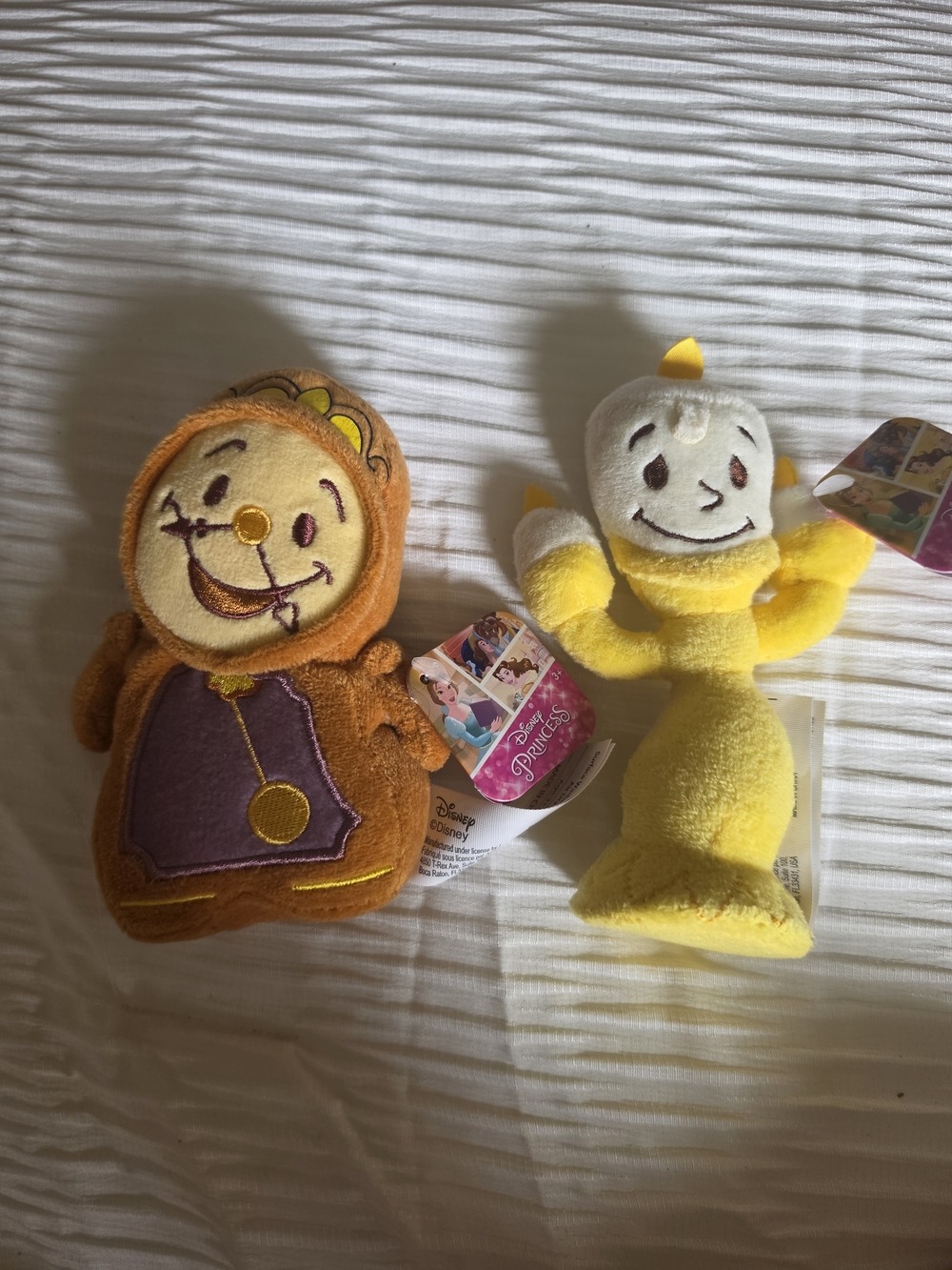 Disney Cogsworth & Lumiere Plush Duo - Brown, Purple & Yellow